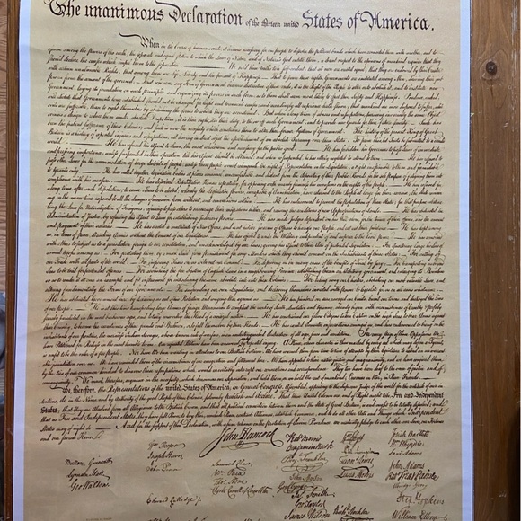Declaration of Independence Canvas Poster - Picture 1 of 5